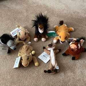 Vintage Disney Lion King beanie baby set